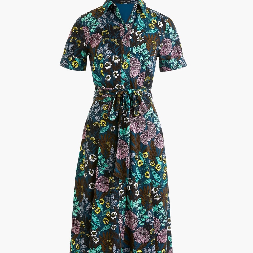 J.Crew X Abigail Borg shirtdress size 8
